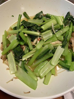 ちんげん菜とキノコの中華風レンジ蒸し-レシピのメイン写真