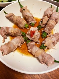 レンジで簡単!豚しゃぶでオクラ巻き-レシピのメイン写真