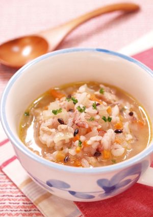 黒米ごはん入り野菜スープ-レシピのメイン写真