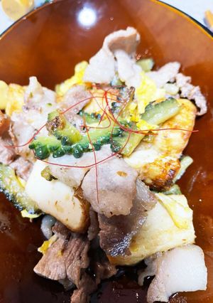 ゴーヤチャンプル〜！味付け塩と鰹節！美味-レシピのメイン写真