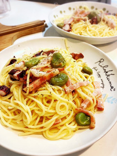 タコと空豆の柚子胡椒パスタ-レシピのメイン写真