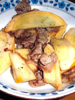ズッキーニと豚肉の塩炒め-レシピのメイン写真