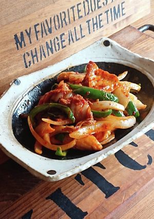 ご飯がススム★鶏キムチ炒め-レシピのメイン写真