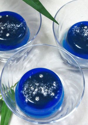 七夕に☆夜空の水まんじゅう-レシピのメイン写真