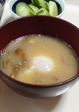 こびりつかない落とし卵のお味噌汁-レシピのメイン写真