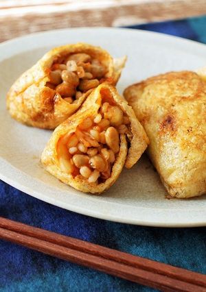 もち麦納豆･キムチチーズの包み焼き-レシピのメイン写真