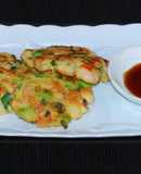 海老・イカ・野菜のコロコロチヂミ風