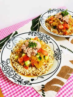 夏野菜たっぷり!おろし冷やしラーメン☆-レシピのメイン写真
