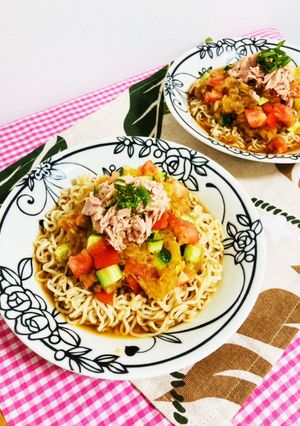 夏野菜たっぷり！おろし冷やしラーメン☆-レシピのメイン写真