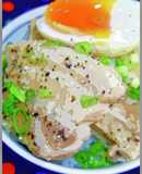 ムゲンソルト！俺の塩味の豚の角煮丼