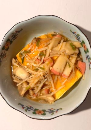 甘酢餡かけの厚焼き玉子-レシピのメイン写真