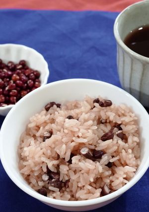小豆茶＆お赤飯-レシピのメイン写真