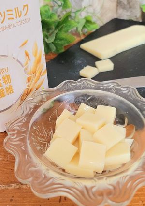 電子レンジで簡単美味♪オーツミルク寒天-レシピのメイン写真