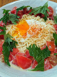 豆乳トマトの冷やしラーメン半熟卵のっけ-レシピのメイン写真