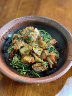 まぐろと空芯菜のエスニック風炒め♪-レシピのメイン写真