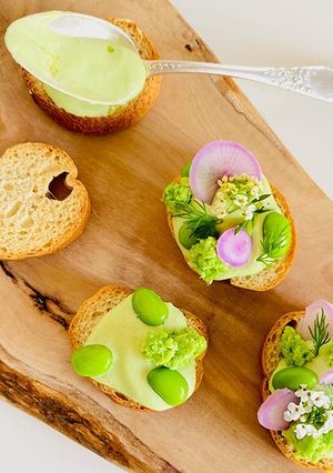 バイタミックスで枝豆ディップのカナッペ-レシピのメイン写真