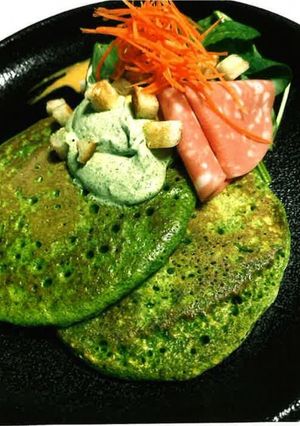 ほうれん草としらすのサラダパンケーキ-レシピのメイン写真