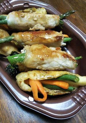 美味しい ヘルシー 夏野菜の肉巻き-レシピのメイン写真