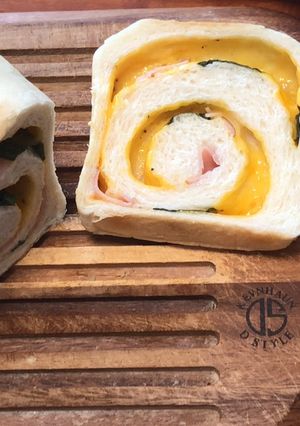 3色カラーの渦巻き食パン-レシピのメイン写真