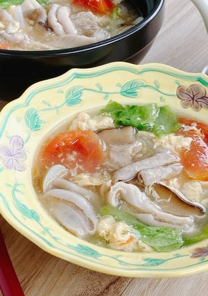中味汁でサンラータン（酸辣湯）風-レシピのメイン写真
