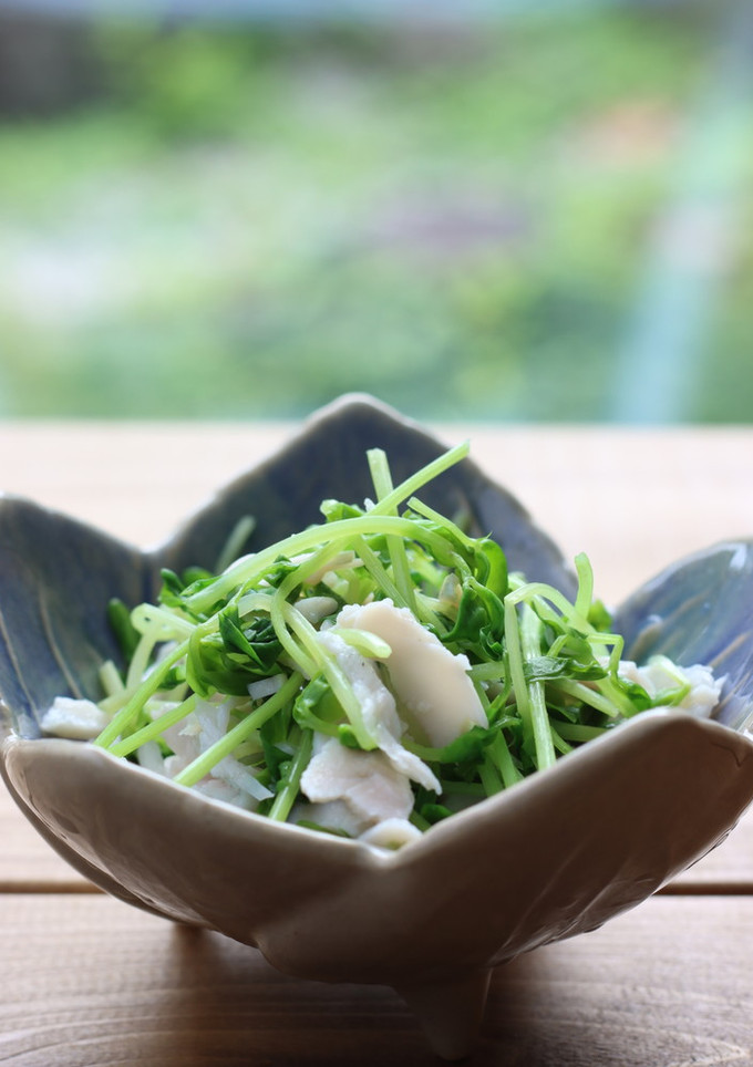 レンジで簡単♪ササミと豆苗のからし和え-レシピのメイン写真