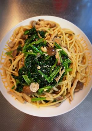 オイルソースで手軽に醤油パスタ-レシピのメイン写真