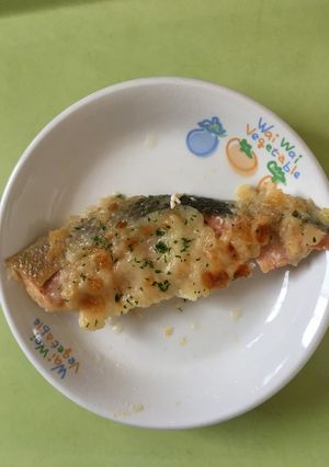 【保育園給食】鮭のみそチーズ焼き-レシピのメイン写真