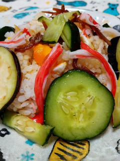 夏野菜プラス ひと味違う ちらし寿司-レシピのメイン写真