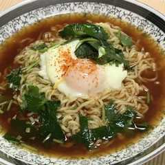 รูปของ レンジゆで卵サッポロ一番味噌冷しラーメン