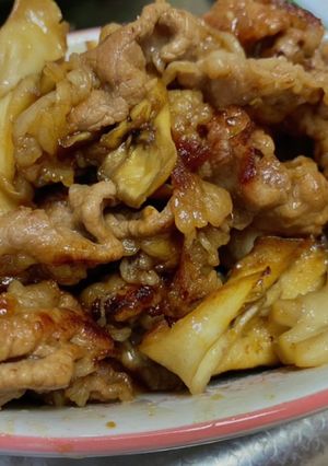 簡単！牛肉と舞茸のガーリックバター炒め！-レシピのメイン写真