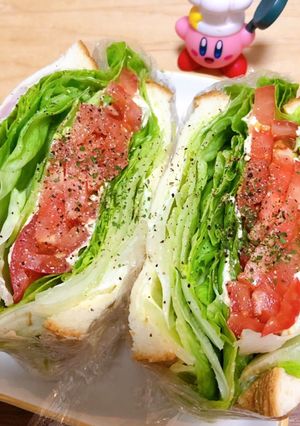 わんぱく！レタスたっぷりBLTサンド-レシピのメイン写真