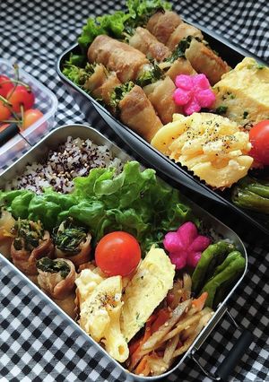 ❜21/7/7 豚肉豆苗巻弁当-レシピのメイン写真