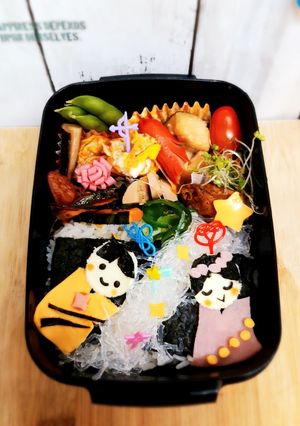 簡単キャラ弁シリーズ♪のせるだけ七夕弁当-レシピのメイン写真