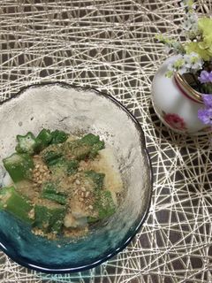 七夕の日に☆長芋、オクラのポン酢和え-レシピのメイン写真