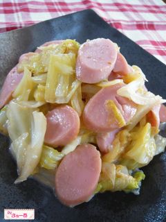 ✿キャベツと魚肉ソーセージのめんマヨ炒め-レシピのメイン写真
