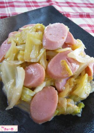 ✿キャベツと魚肉ソーセージのめんマヨ炒め-レシピのメイン写真