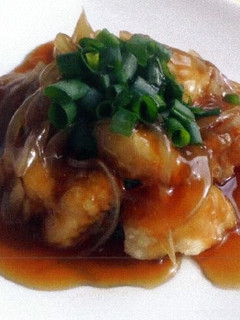 あんこうの黒酢あんかけからあげ-レシピのメイン写真