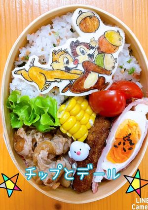 チップとデール　キャラ弁　オブアート-レシピのメイン写真