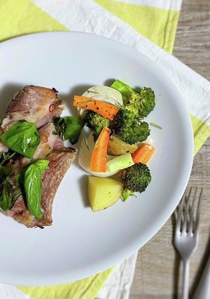 スペアリブとグリル野菜【オーブン25分】-レシピのメイン写真