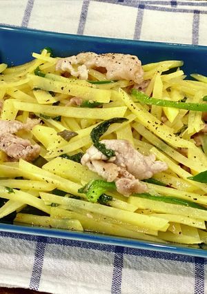 豚肉とじゃがいものバジル炒め-レシピのメイン写真