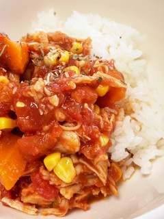 手早くチキンのトマト煮込み-レシピのメイン写真