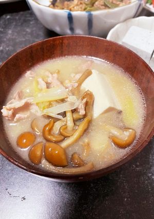 簡単！なめこ豚汁-レシピのメイン写真