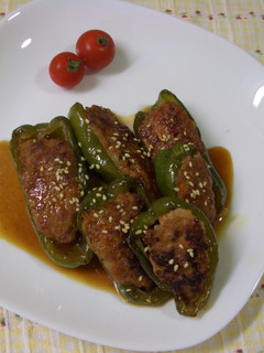 肉詰め甘辛ピーマン-レシピのメイン写真