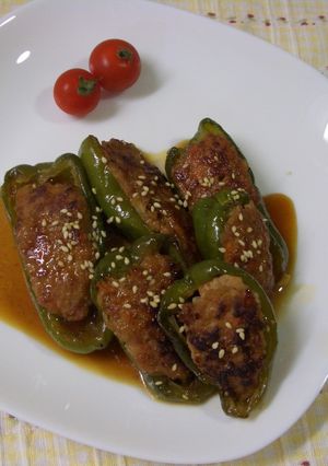 肉詰め甘辛ピーマン-レシピのメイン写真