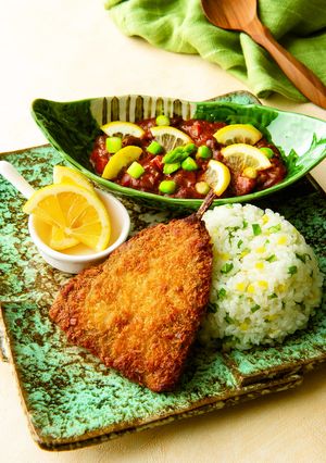 ドーンとアジフライのレモンカレー-レシピのメイン写真