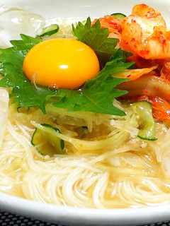 冷や汁(味噌)キムチ素麺-レシピのメイン写真