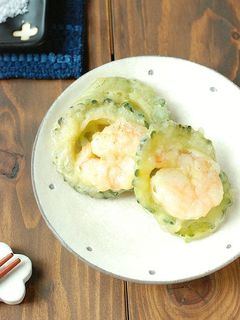 母直伝!ゴーヤとエビの天ぷら-レシピのメイン写真