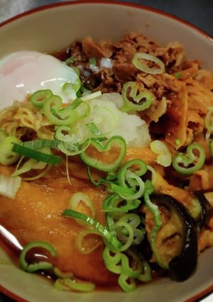 1枚キツネのブッ掛うどん❨(@≧↺≦@❩-レシピのメイン写真