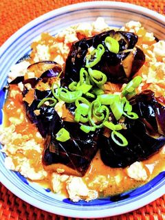 茄子とそぼろ風豆富の油淋鶏タレ炒め-レシピのメイン写真