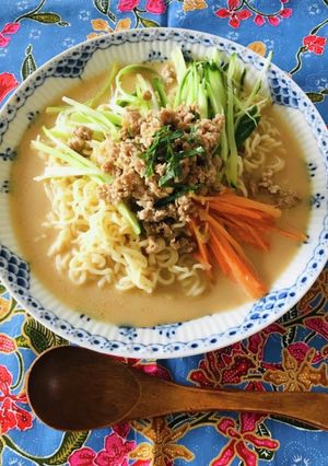 冷やし肉みそミルク麺-レシピのメイン写真